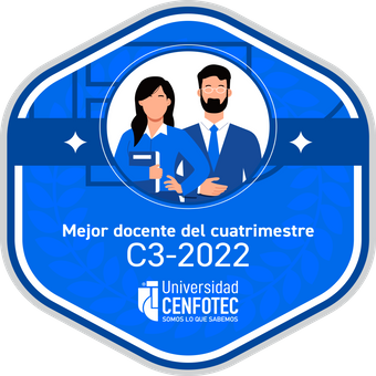 Insignia inducción docente cenfotec 2023
